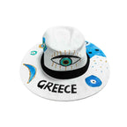 Καπέλο ψάθινο Greece- Ηat - Λευκό - Μπεζ OEM