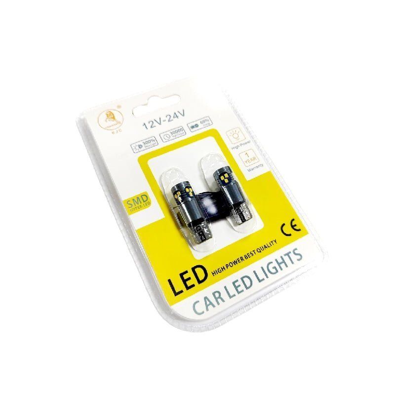 EJC Λάμπες Αυτοκινήτου T10-2016-18SMD 12v 2τμχ ψυχρό φως - LED light EJC