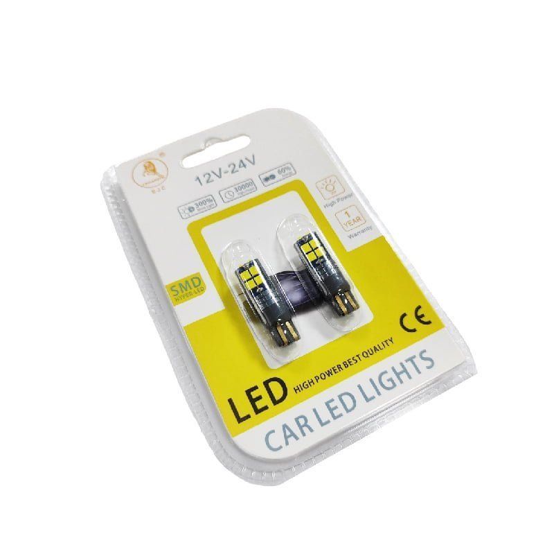 EJC Λάμπες Αυτοκινήτου T10-10 SMD 12v 2τμχ ψυχρό φως - LED light OEM