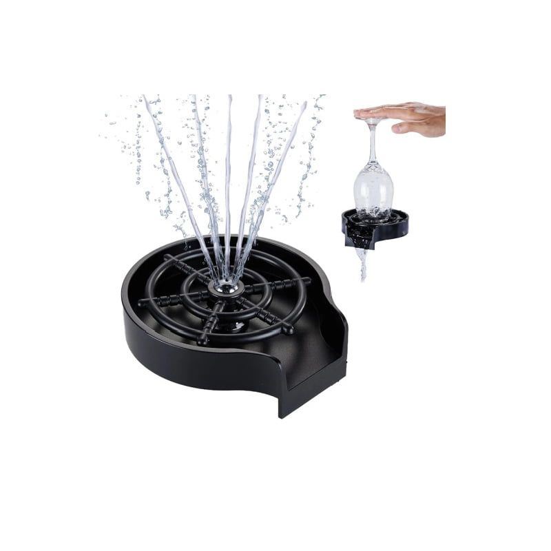 Αυτόματη συσκευή πλυσίματος ποτηριών JC-04 - Automatic glass washing device JC-04 - Λευκό - Μαύρο OEM
