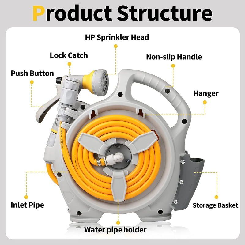 Rocky Mountain Καρούλι Λάστιχου Ποτίσματος 15m - Portable Hose Reel Rocky Mountain