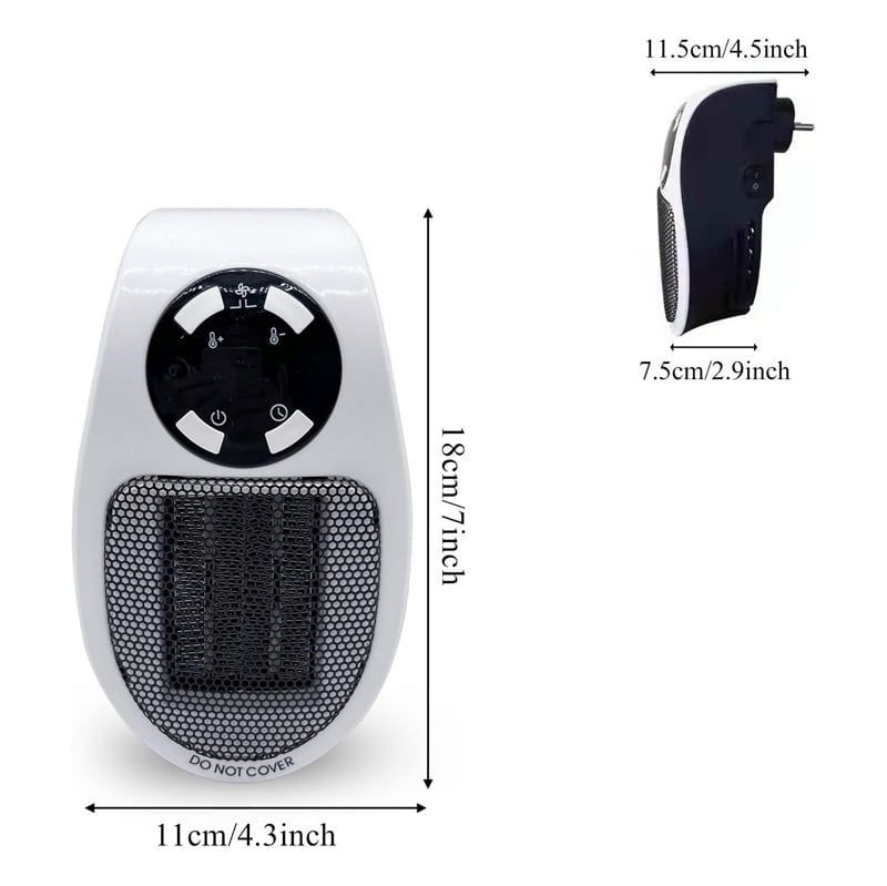 Φορητό αερόθερμο πρίζας 500W - Handy portable warm air blower heater OEM