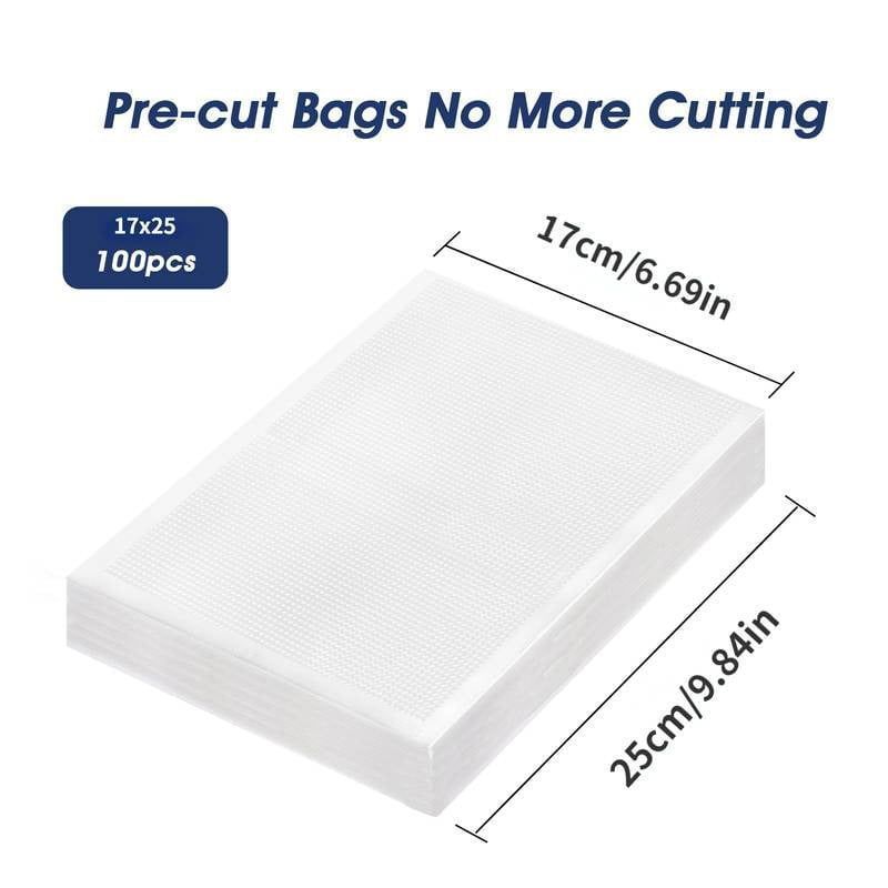 Γκοφρέ Σακούλες Vacuum 17x25cm 100τμχ - Food Vacuum Sealer Bags 100pcs OEM