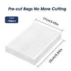Γκοφρέ Σακούλες Vacuum 17x25cm 100τμχ - Food Vacuum Sealer Bags 100pcs OEM