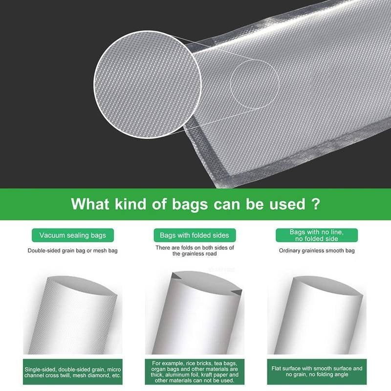 Γκοφρέ Σακούλες Vacuum 17x25cm 100τμχ - Food Vacuum Sealer Bags 100pcs OEM
