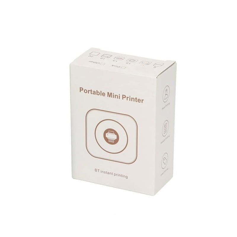 Μίνι εκτυπωτής τσέπης φορητός Bluetooth - Portable mini printer - Ροζ OEM