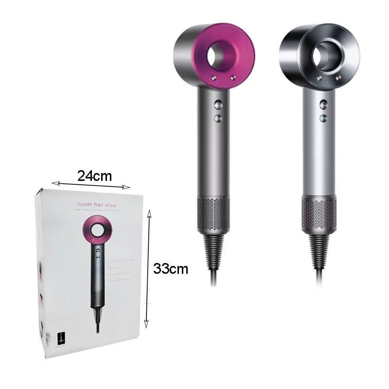 Πιστολάκι Μαλλιών με Διάφορα Εξαρτήματα - Leafless Hair Dryer - Ασημί - Ροζ OEM