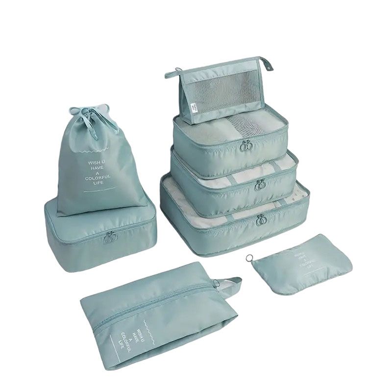 Σετ ταξιδιού με 7τμχ οργάνωση τσάντας - Portable Travel Storage Bag Set 7pcs - Γκρι OEM