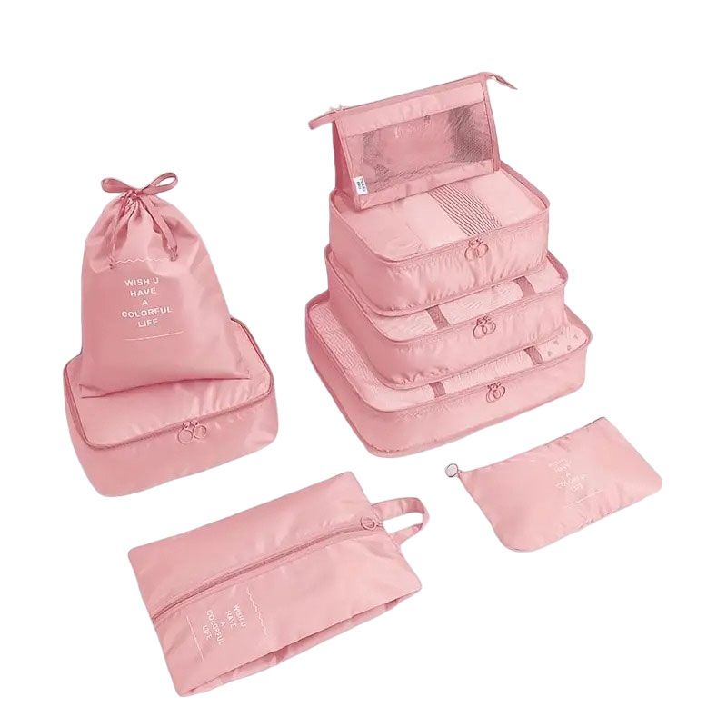 Σετ ταξιδιού με 7τμχ οργάνωση τσάντας - Portable Travel Storage Bag Set 7pcs - Γκρι OEM