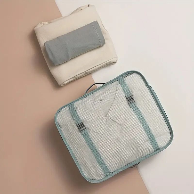Σετ ταξιδιού με 7τμχ οργάνωση τσάντας - Portable Travel Storage Bag Set 7pcs - Γκρι OEM