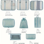 Σετ ταξιδιού με 7τμχ οργάνωση τσάντας - Portable Travel Storage Bag Set 7pcs - Γκρι OEM