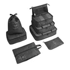 Σετ ταξιδιού με 7τμχ οργάνωση τσάντας - Portable Travel Storage Bag Set 7pcs - Γκρι OEM