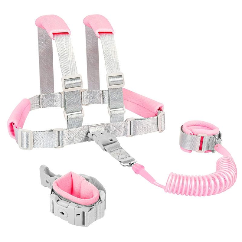 Προστατευτικό Ασφαλείας για τη Βόλτα - Reflective Strap with Antiloss Rope - Ροζ OEM