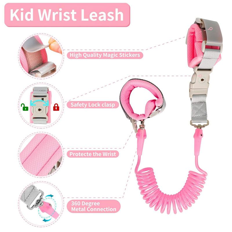Προστατευτικό Ασφαλείας για τη Βόλτα - Reflective Strap with Antiloss Rope - Ροζ OEM