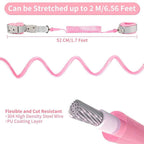 Προστατευτικό Ασφαλείας για τη Βόλτα - Reflective Strap with Antiloss Rope - Ροζ OEM