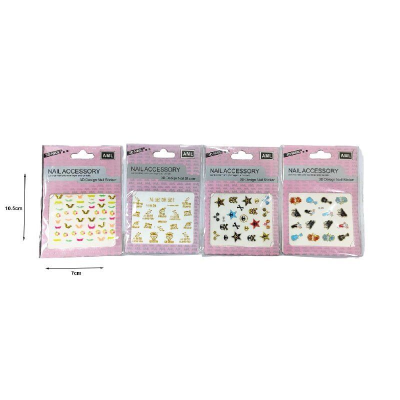 Διακοσμητικά 3D Αυτοκόλλητα Νυχιων - Nail accessory 3D design nail sticker OEM