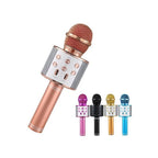 Ασύρματο Μικρόφωνο Καραόκε Bluetooth Με Ηχείο WS-858 - Wireless Microphone USB Speaker Karaoke Recording - Ροζ OEM
