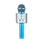 Ασύρματο Μικρόφωνο Καραόκε Bluetooth Με Ηχείο WS-858 - Wireless Microphone USB Speaker Karaoke Recording - Ασημί OEM