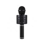 Ασύρματο Μικρόφωνο Καραόκε Bluetooth Με Ηχείο WS-858 - Wireless Microphone USB Speaker Karaoke Recording - Ασημί OEM