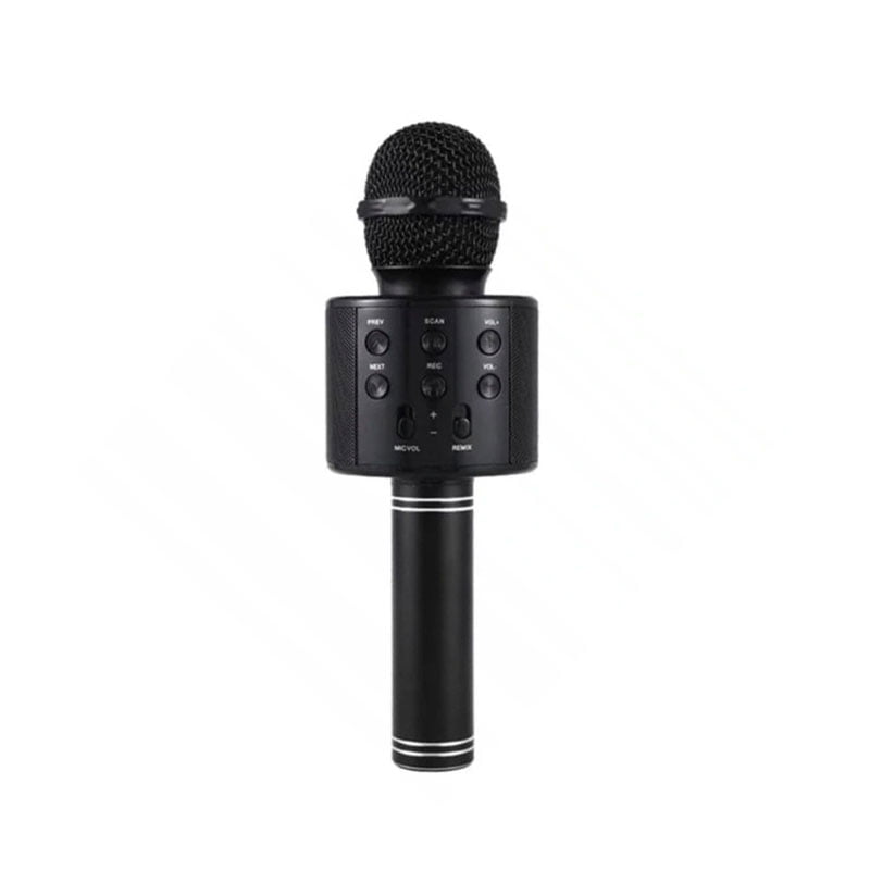 Ασύρματο Μικρόφωνο Καραόκε Bluetooth Με Ηχείο WS-858 - Wireless Microphone USB Speaker Karaoke Recording - Χρυσό OEM