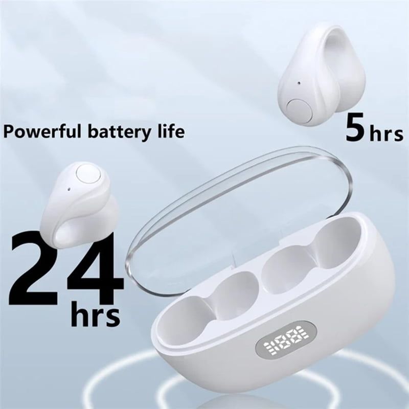 Bluetooth Handsfree Ακουστικά με Θήκη Φόρτισης F50 TWS - Wireless bluetooth earphones clip-on headset - Μαύρο OEM