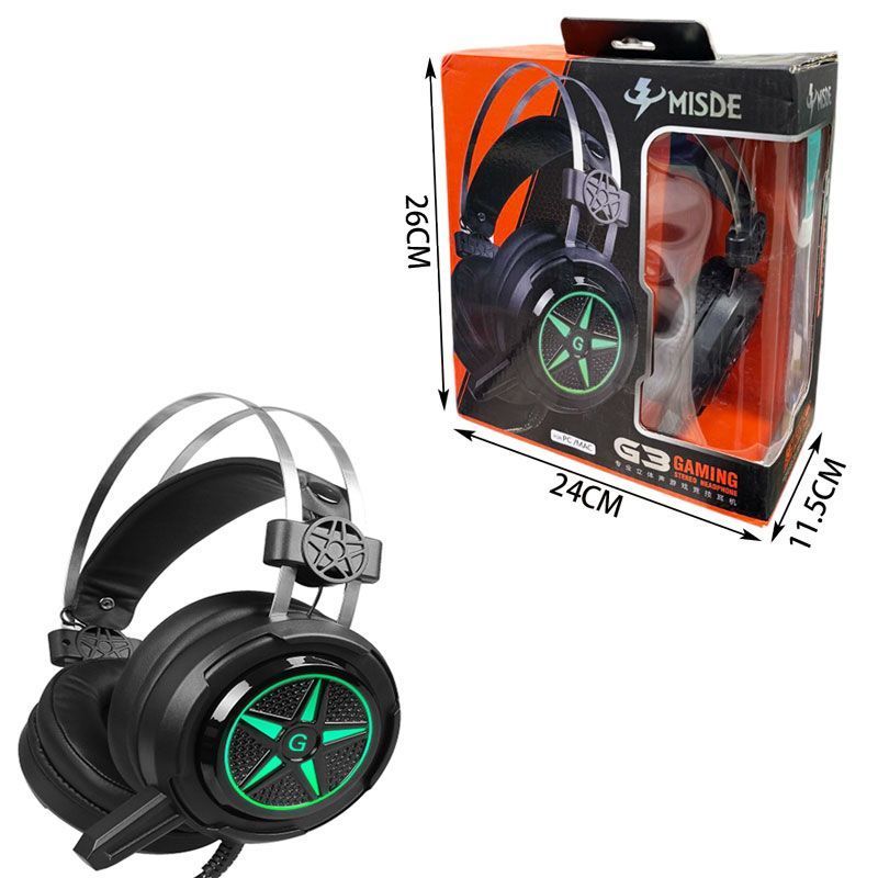 Misde G3 Gaming Ενσύρματα ακουστικά - Misde G3 Gaming portable headphones - Ασημί - Χρυσό Misde