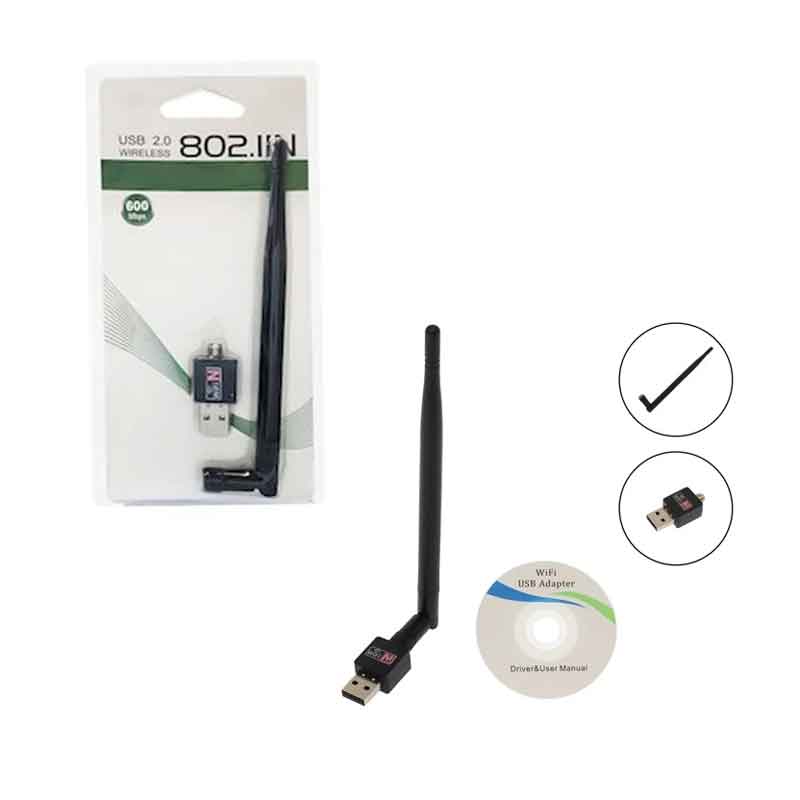 Αντάπτορας δικτύου USB 2.0 Wireless 802.11N με εξωτερική κεραία 600Mbps - USB wireless 1200Mbps OEM