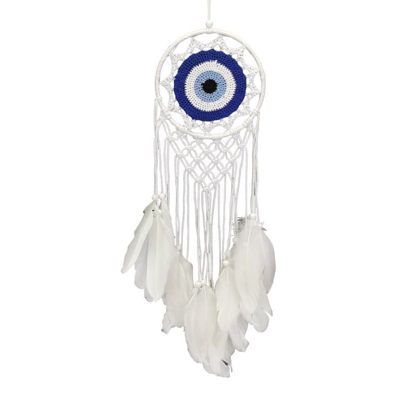 Ονειροπαγίδα μάτι 60cm - Dreamcatcher - Λευκό - Μαύρο OEM