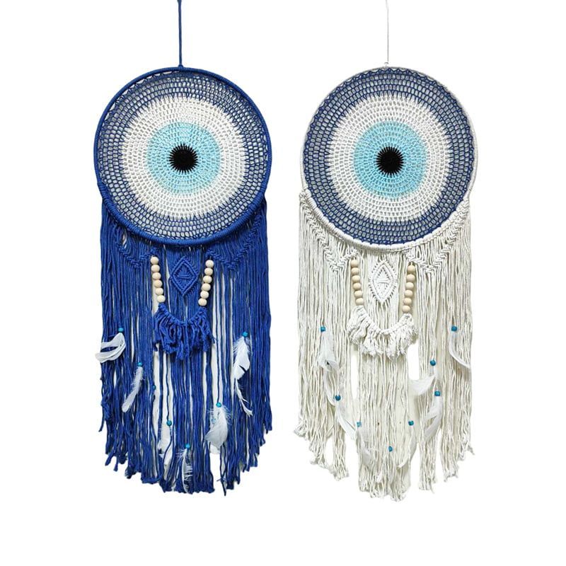 Ονειροπαγίδα 118cm - Dreamcatcher - Λευκό - Μαύρο OEM