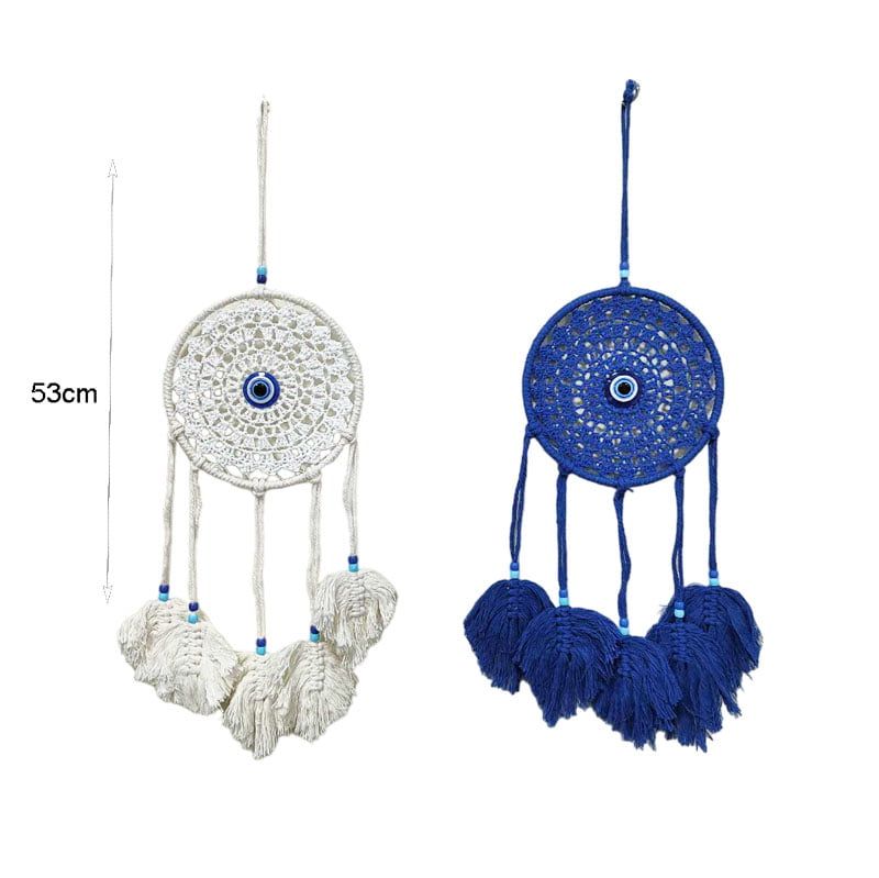 Ονειροπαγίδα 53cm - Dreamcatcher - Λευκό - Μαύρο OEM