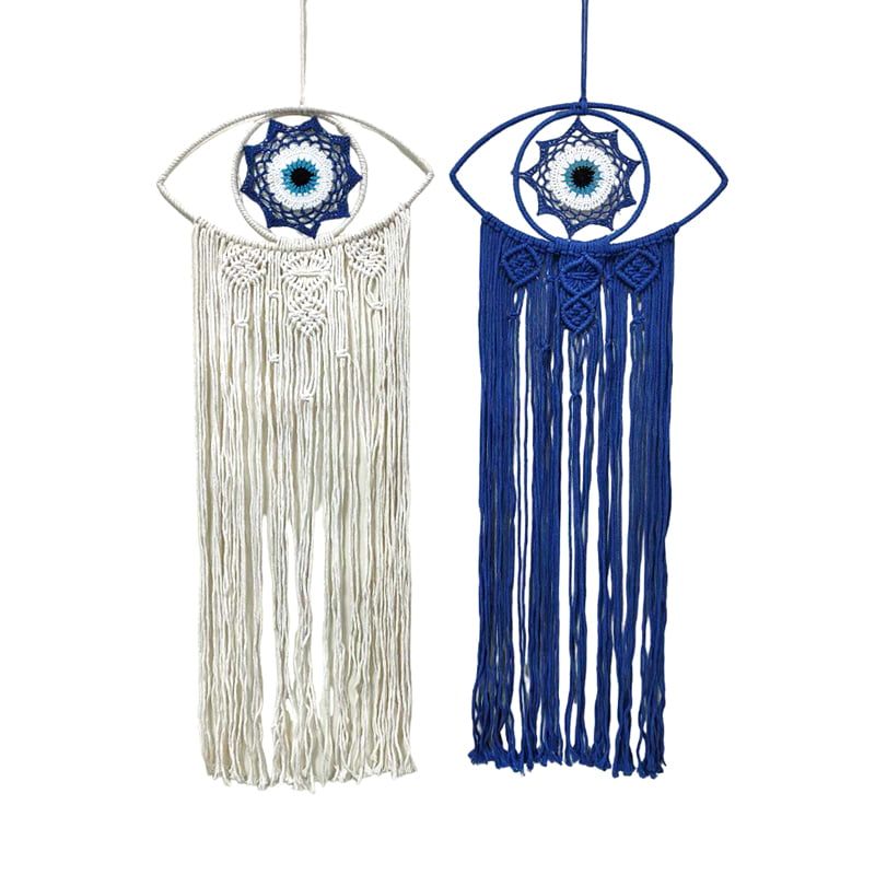 Ονειροπαγίδα 95cm - Dreamcatcher - Λευκό - Μαύρο OEM