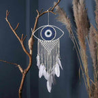 Ονειροπαγίδα 90cm - Dreamcatcher - Λευκό - Μαύρο OEM