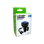 Φορτιστής Αυτοκινήτου με USB RGB 66W K11 - 2in1 Car USB charger OEM