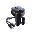 Φορτιστής Αυτοκινήτου με USB RGB 66W K11 - 2in1 Car USB charger OEM