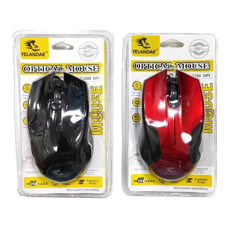 Yelandar Ενσύρματο ποντίκι 135cm USB 3.0/2.0 YA-101 - Optical Mouse - Μαύρο Yelandar