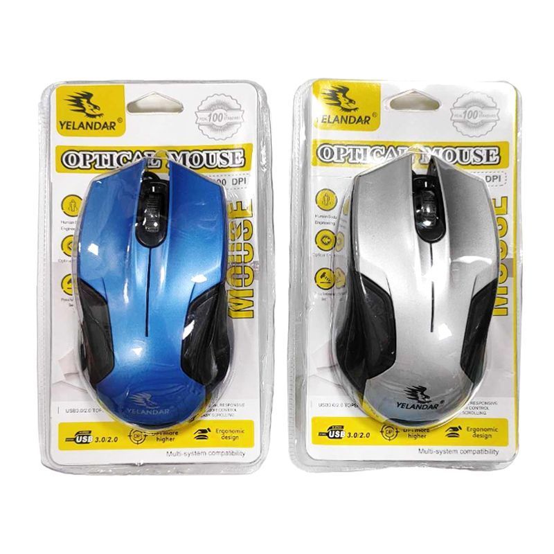 Yelandar Ενσύρματο ποντίκι 135cm USB 3.0/2.0 YA-101 - Optical Mouse - Κόκκινο Yelandar