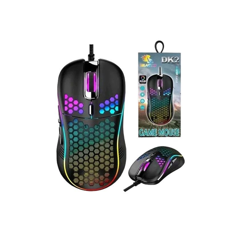 Yelandar DK2 Ενσύρματο ποντίκι RGB - Mouse Gamer Profesional Usb Yelandar DK2 - Λευκό - Μαύρο - Μπλε - Ροζ Yelandar