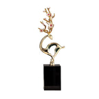 Χρυσό Διακοσμητικό με Μαρμάρινη Βάση - Gold Sculpture Decor OEM