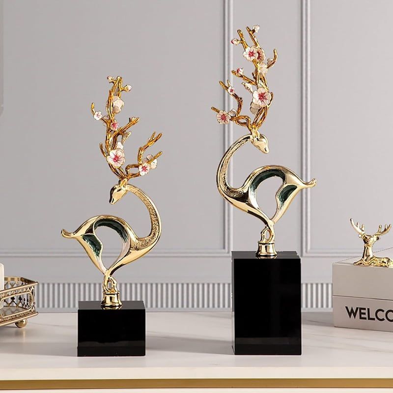 Χρυσό Διακοσμητικό με Μαρμάρινη Βάση - Gold Sculpture Decor OEM