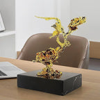 Χρυσό Διακοσμητικό με Μαρμάρινη Βάση - Gold Sculpture Decor OEM