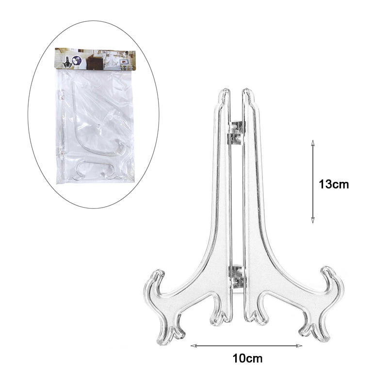 Διάφανη Πλαστική Βάση Κορνίζας 13x10cm 2τμχ - Clear Plastic Frame Stand 2pcs OEM