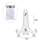 Διάφανη Πλαστική Βάση Κορνίζας 18x15cm 2τμχ - Clear Plastic Frame Stand 2pcs OEM