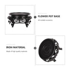 Βάση Γλάστρας Καφέ 19cm - Pot Base Vase Stand - Ανθρακί - Γκρι - Καφέ - Μπλε - Μωβ - Πράσινο - Ροζ OEM