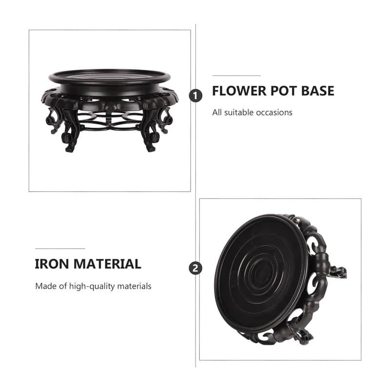 Βάση Γλάστρας Καφέ 19cm - Pot Base Vase Stand - Ανθρακί - Γκρι - Καφέ - Μπλε - Μωβ - Πράσινο - Ροζ OEM