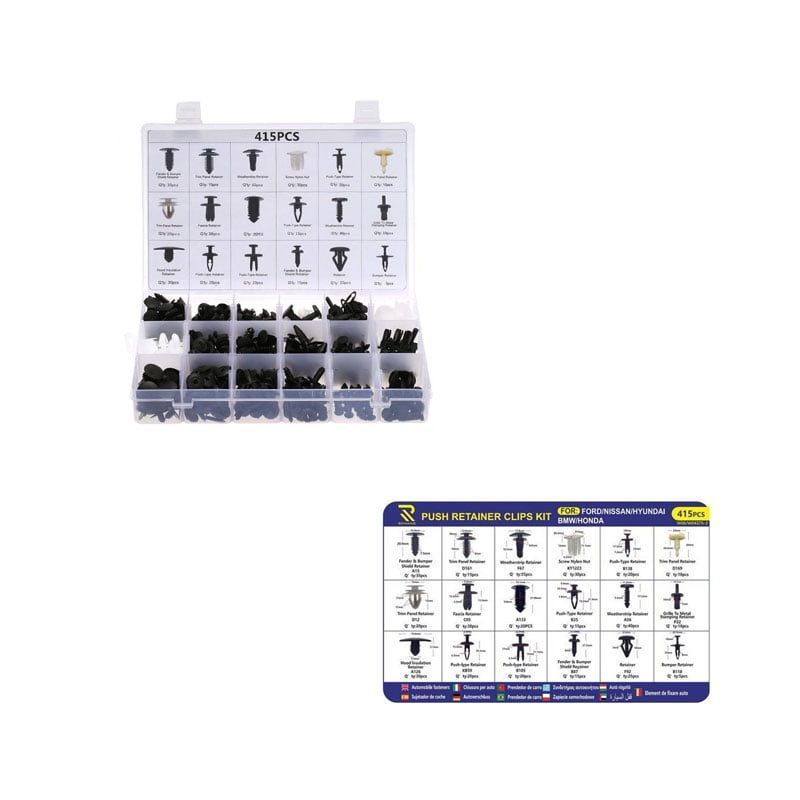 Rchang Κασετίνα με 415 pcs πλαστικά κουμπώματα – κλιπ αυτοκινήτου W06/W04375-2– Push Retainer Clips Kit Rchang