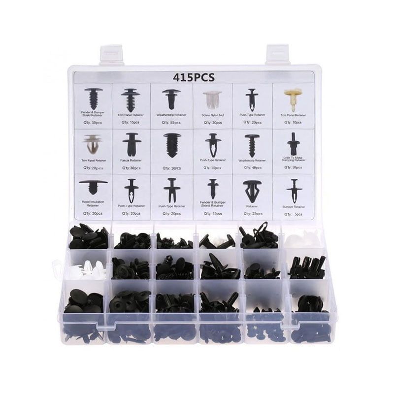 Rchang Κασετίνα με 415 pcs πλαστικά κουμπώματα – κλιπ αυτοκινήτου W06/W04375-2– Push Retainer Clips Kit Rchang