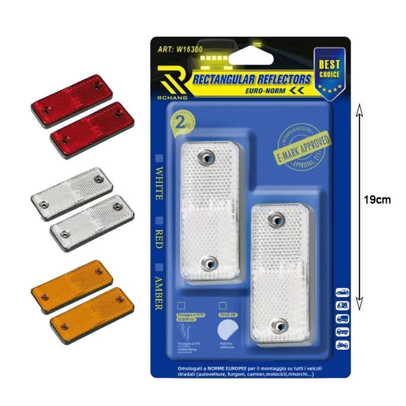 Rchang Ανακλαστήρες 2τμχ W16300 - Round Reflectors 2pcs - Κόκκινο RCHANG