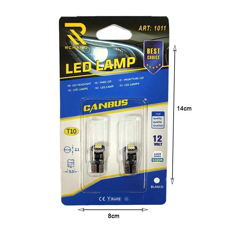 Rchang Λάμπα αυτοκινήτου 12V T10 6500K ART:1011 - Auto Car LED Lamp RCHANG