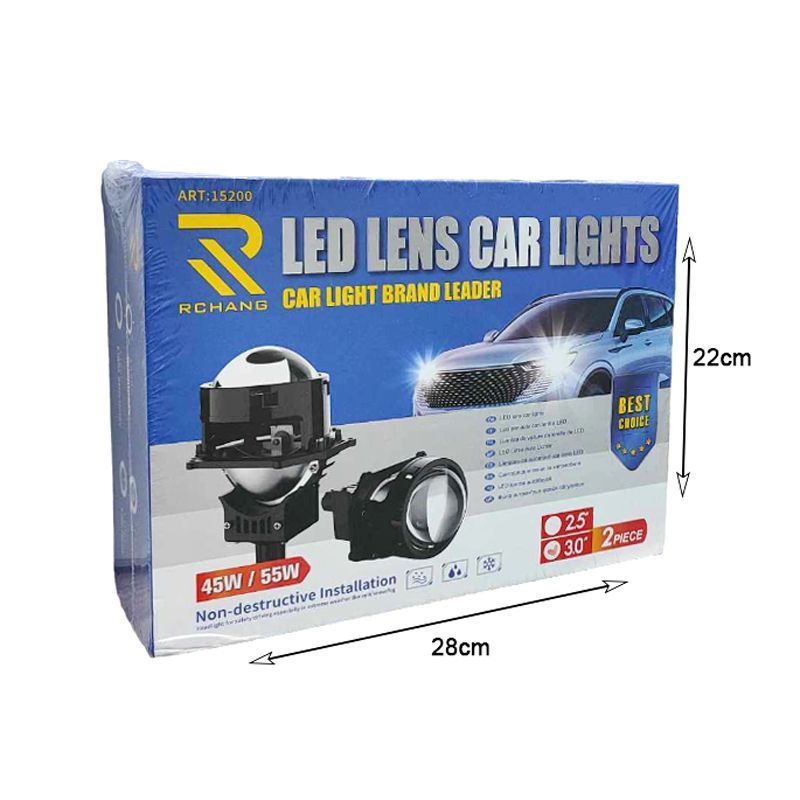 Rchang Προβολείς Αυτοκινήτου 3.0" 6500Κ 45W/55W ART:15200 2τμχ - LED Lens Car Lights 2pcs RCHANG