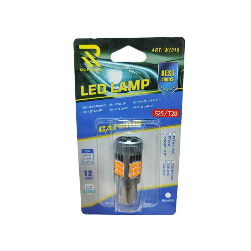 Rchang Λάμπα Αυτοκινήτου Φλας Κίτρινο Canbus 12V S25/T20 W1015 - Led Lamp RCHANG